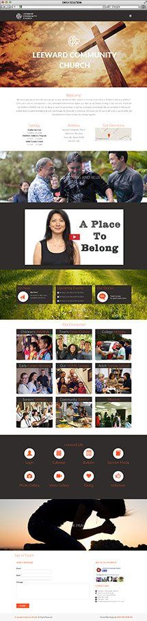 Hawaii Web Design for Leewarc Community Church